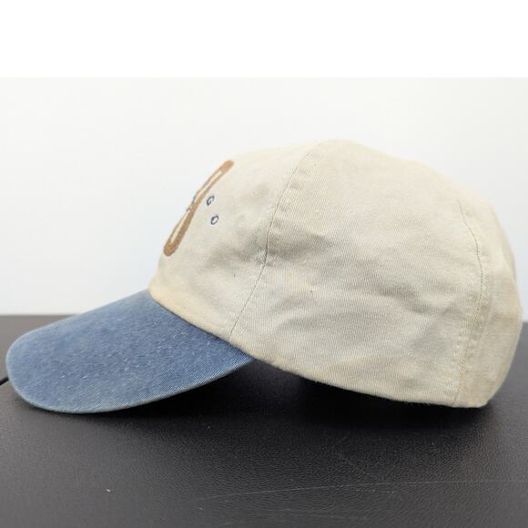 Vintage San Diego SD Dad Hat 100% Cotton Blue Brim Adjustable Leather Strap - Picture 3 of 8